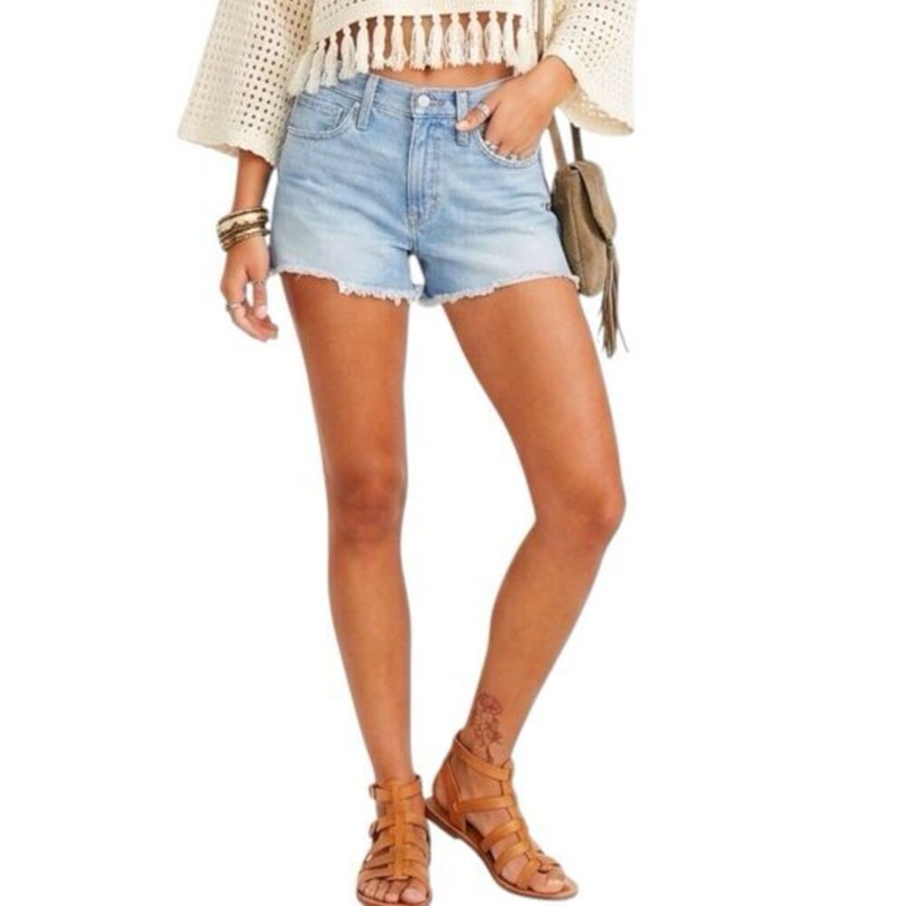 J. Crew Womens Shorts Cut Off Sz 25 Relaxed Jeans Denim Casual Modern Distressed